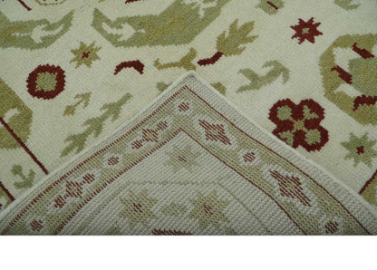 The Rug Decor Area Rug Custom Made Ivory, Olive and Maroon Traditional Medallion Mamluk Design wool Rug Custom Made Ivory, Olive and Maroon Traditional Medallion Mamluk Design wool Rug