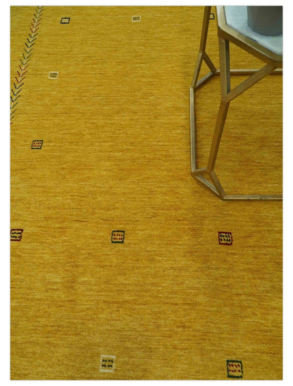 The Rug Decor Area Rug Custom Made Mustard Modern Tribal Design Wool Area Rug Custom Made Mustard Modern Tribal Design Wool Area Rug