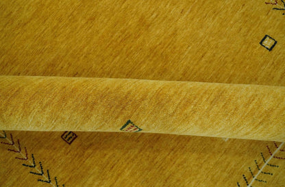 The Rug Decor Area Rug Custom Made Mustard Modern Tribal Design Wool Area Rug Custom Made Mustard Modern Tribal Design Wool Area Rug