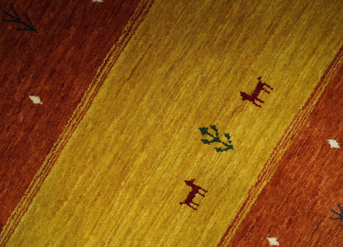 The Rug Decor Area Rug Custom Made Rust, Brown, Gold and Charcoal Geometrical Stripes Design wool area rug Custom Made Rust, Brown, Gold and Charcoal Geometrical Stripes Design wool area rug