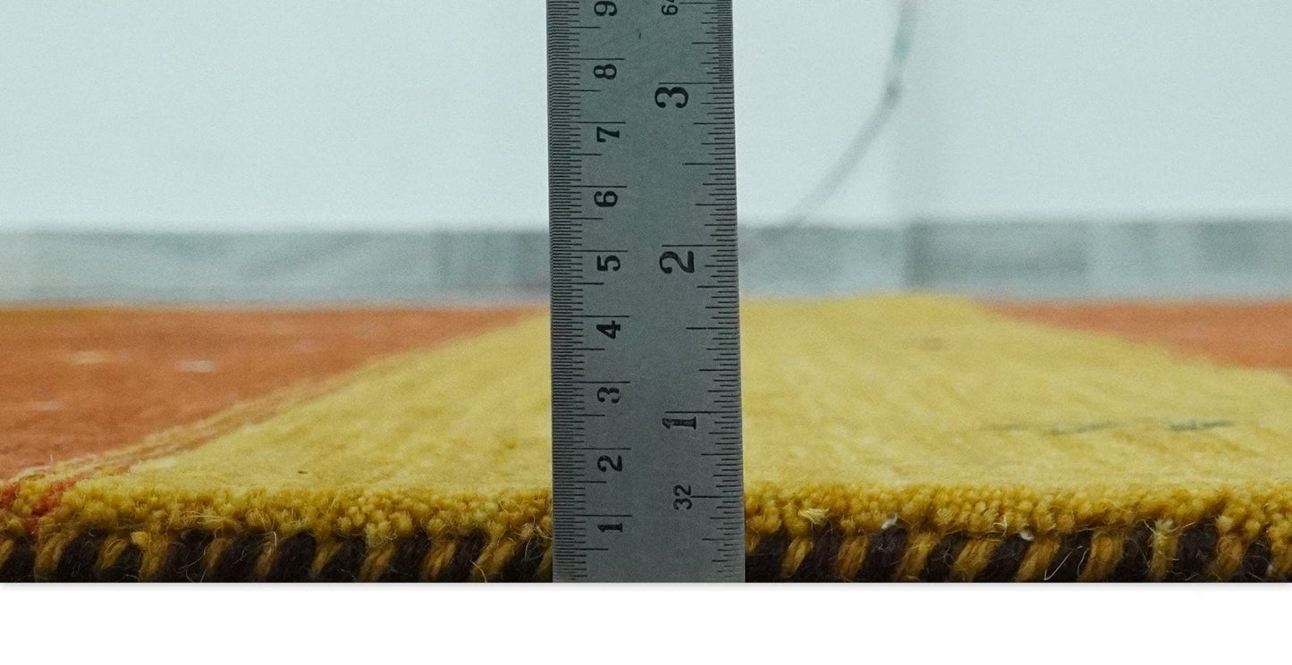 The Rug Decor Area Rug Custom Made Rust, Brown, Gold and Charcoal Geometrical Stripes Design wool area rug Custom Made Rust, Brown, Gold and Charcoal Geometrical Stripes Design wool area rug