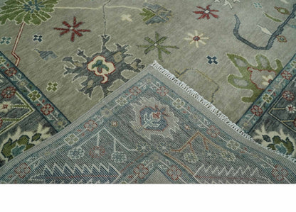 The Rug Decor Area Rug Custom Made Silver and Gray Oushak Hand Knotted Traditional Wool Rug Custom Made Silver and Gray Oushak Hand Knotted Traditional Wool Rug