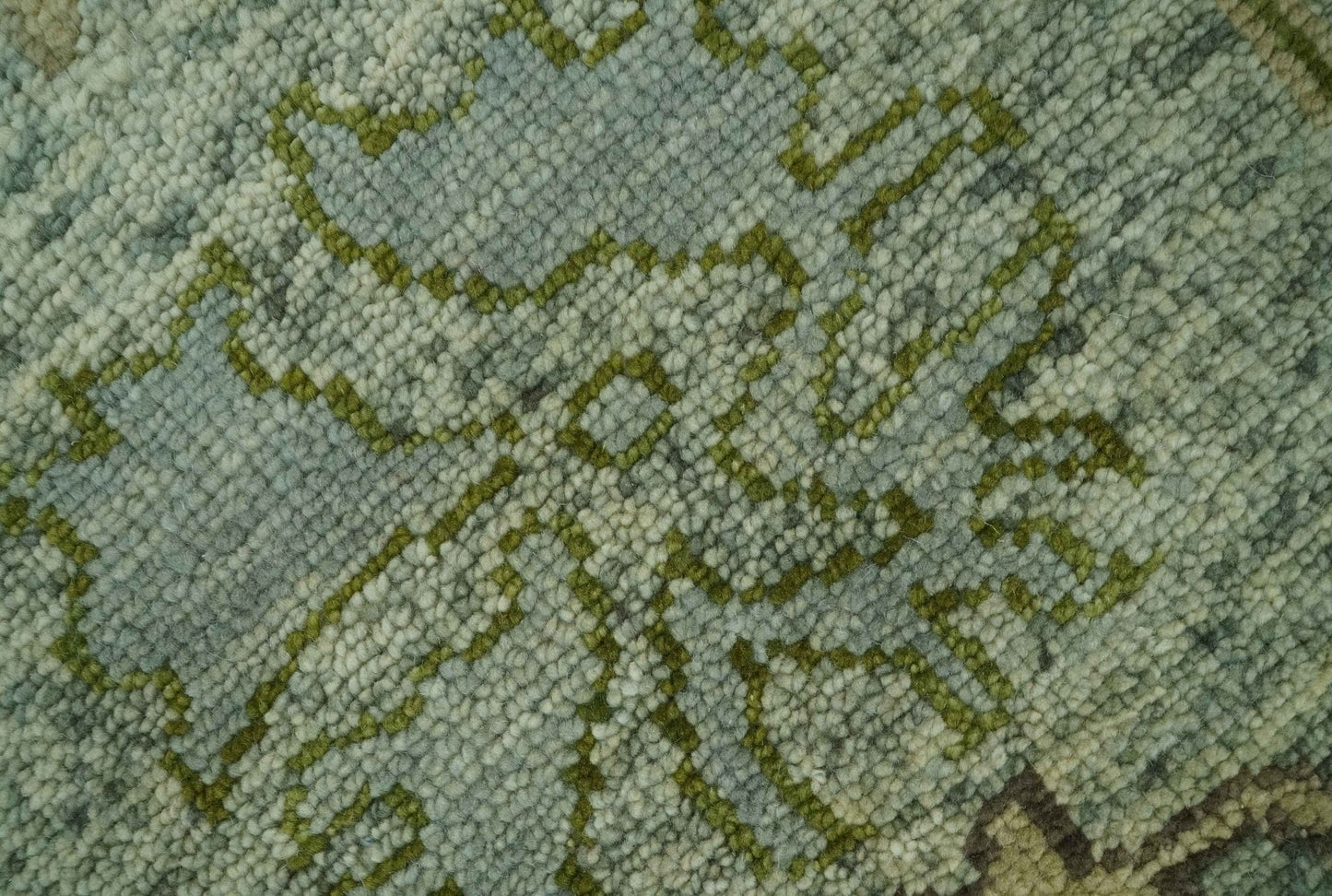 The Rug Decor Area Rug Custom Made Silver and Green Hand Knotted Traditional Oushak wool area rug Custom Made Silver and Green Hand Knotted Traditional Oushak wool area rug