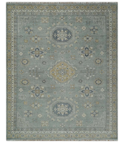 The Rug Decor Area Rug 8x10 Custom Made Silver, Beige and Charcoal Traditional Hand knotted Mamluk design wool Area Rug Custom Made Silver, Beige and Charcoal Traditional Hand knotted Mamluk design wool Area Rug