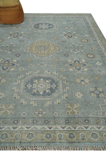 The Rug Decor Area Rug Custom Made Silver, Beige and Charcoal Traditional Hand knotted Mamluk design wool Area Rug Custom Made Silver, Beige and Charcoal Traditional Hand knotted Mamluk design wool Area Rug