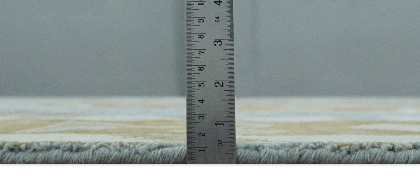 The Rug Decor Area Rug Custom Made Silver, Olive and Ivory Traditional Medallion Large Floral Design Hand knotted wool Area Rug Custom Made Silver, Olive and Ivory Traditional Medallion Large Floral Design Hand knotted wool Area Rug