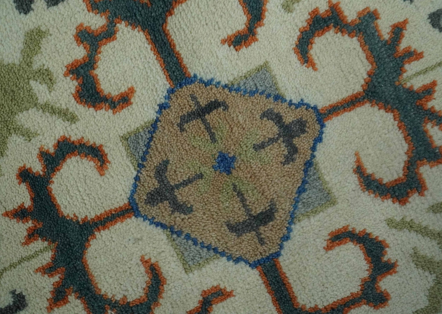 The Rug Decor Area Rug Custom Made Teal and Ivory Hand Knotted Traditional Mamluk Design wool Rug Custom Made Teal and Ivory Hand Knotted Traditional Mamluk Design wool Rug