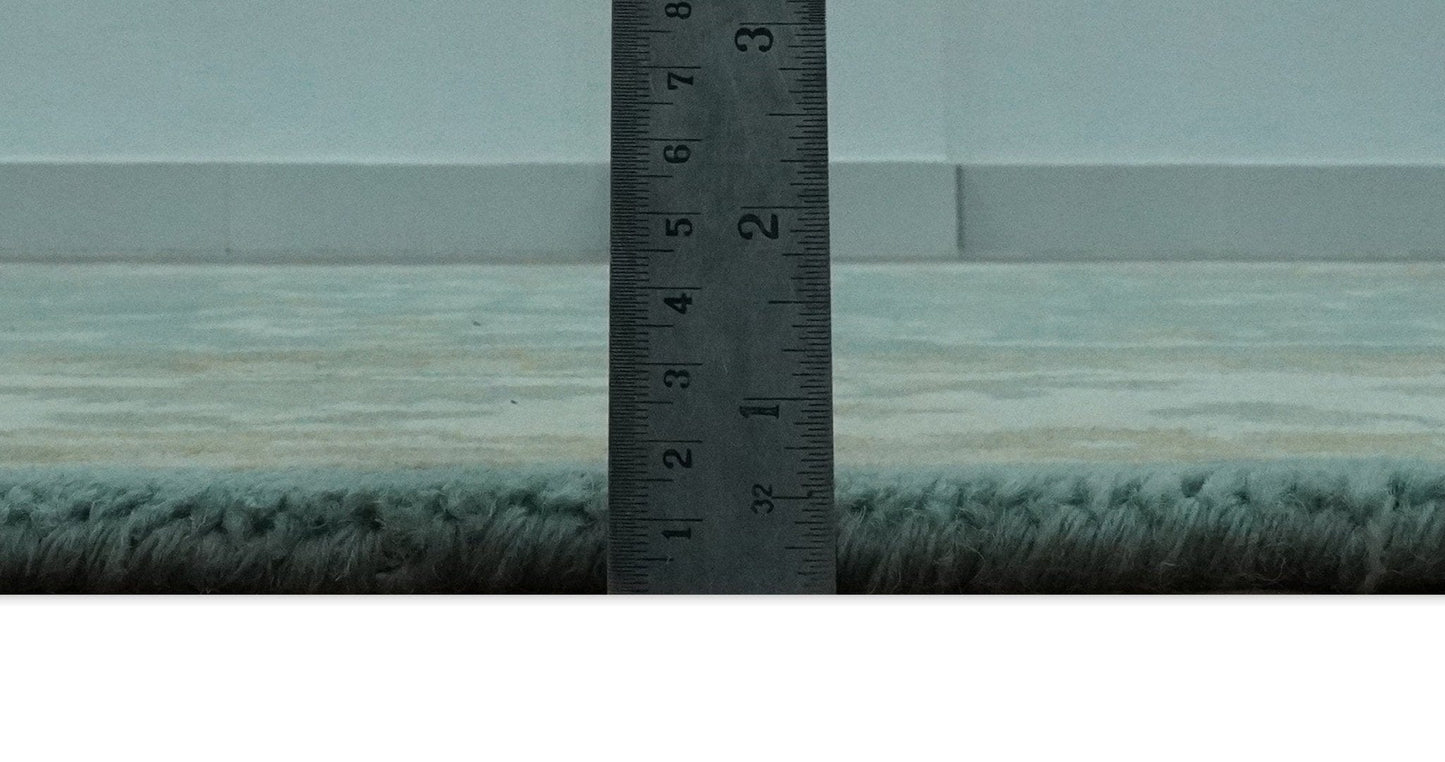 The Rug Decor Area Rug Custom Made Teal, Ivory and Olive Hand Knotted Traditional Oriental Oushak wool rug Custom Made Teal, Ivory and Olive Hand Knotted Traditional Oriental Oushak wool rug