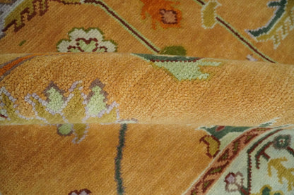 The Rug Decor Area Rug Custom Made Traditional Floral Dark Peach and Ivory Hand knotted Multi Size wool Area Rug Custom Made Traditional Floral Dark Peach and Ivory Hand knotted Multi Size wool Area Rug