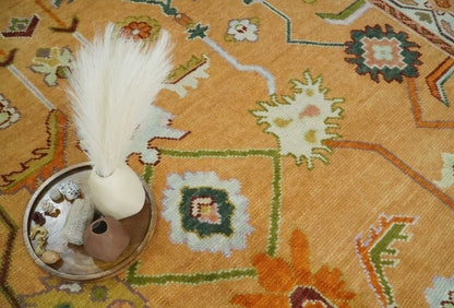 The Rug Decor Area Rug Custom Made Traditional Floral Dark Peach and Ivory Hand knotted Multi Size wool Area Rug Custom Made Traditional Floral Dark Peach and Ivory Hand knotted Multi Size wool Area Rug