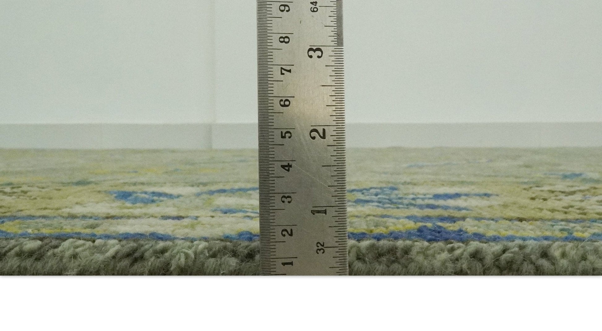 The Rug Decor Area Rug Custom Made Traditional Floral Green and Blue Hand Knotted wool area rug Custom Made Traditional Floral Green and Blue Hand Knotted wool area rug