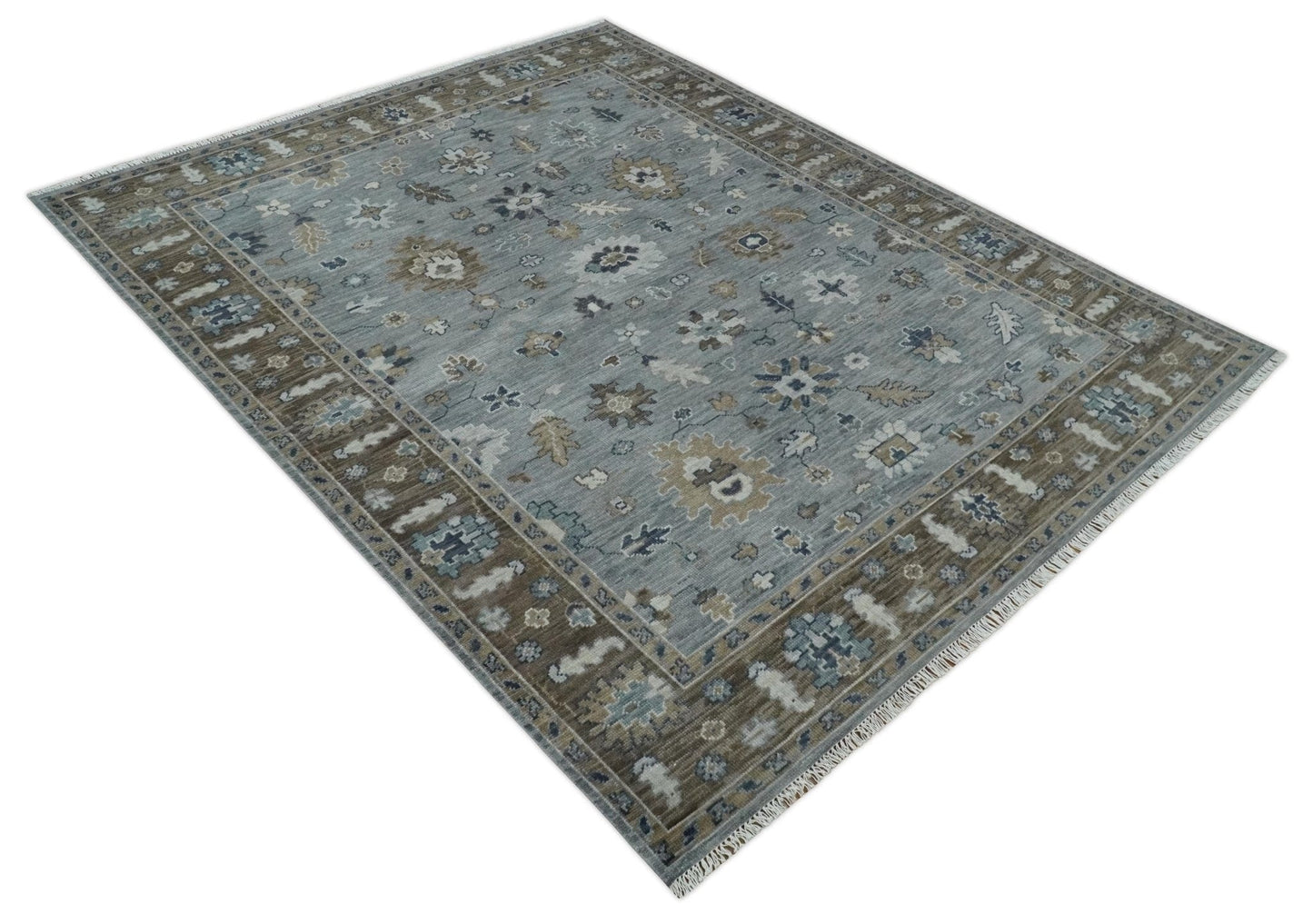 The Rug Decor Area Rug Custom Made Traditional Gray and Brown Multi Size Antique Style Hand knotted Wool Area Rug Custom Made Traditional Gray and Brown Multi Size Antique Style Hand knotted Wool Area Rug