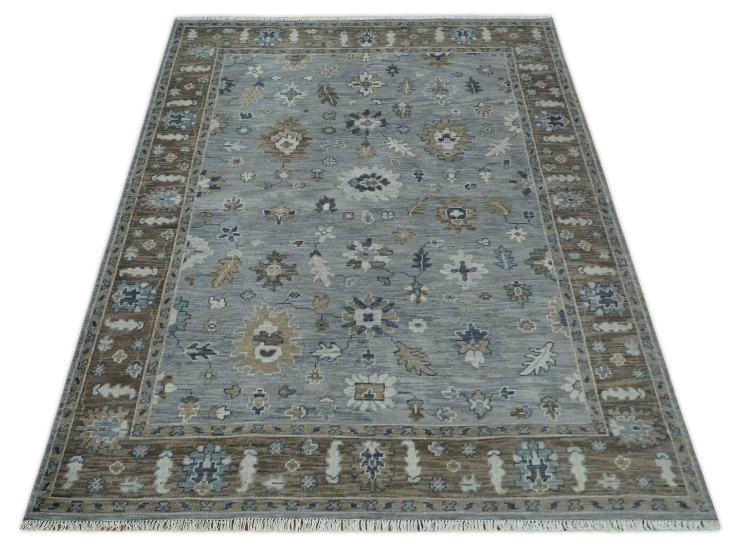 The Rug Decor Area Rug Custom Made Traditional Gray and Brown Multi Size Antique Style Hand knotted Wool Area Rug Custom Made Traditional Gray and Brown Multi Size Antique Style Hand knotted Wool Area Rug