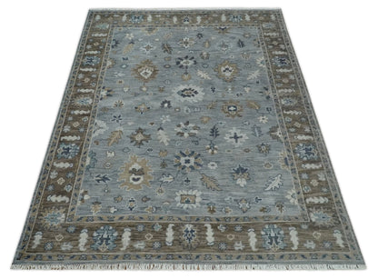 The Rug Decor Area Rug Custom Made Traditional Gray and Brown Multi Size Antique Style Hand knotted Wool Area Rug Custom Made Traditional Gray and Brown Multi Size Antique Style Hand knotted Wool Area Rug