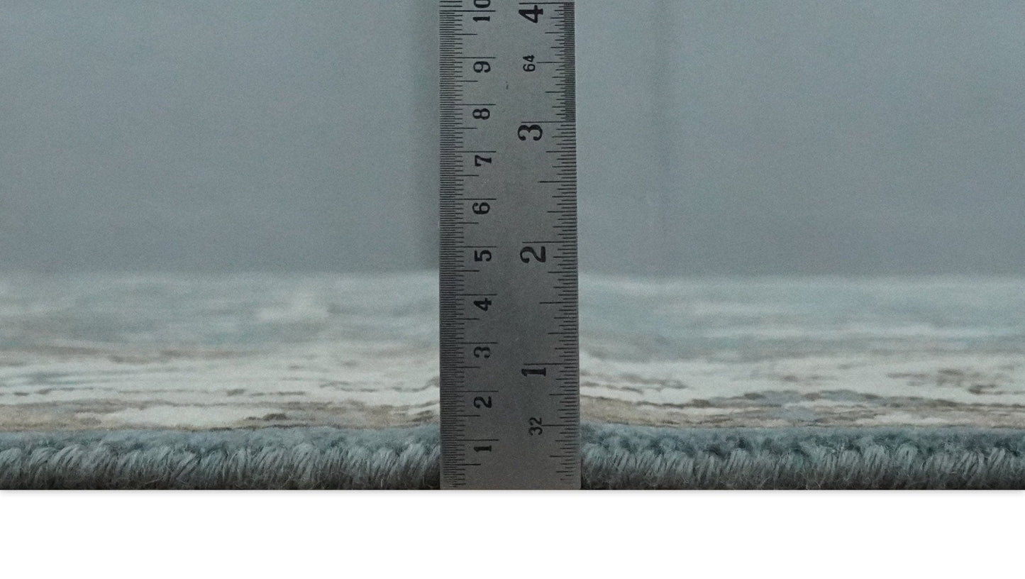 The Rug Decor Area Rug Custom Made Traditional Hand Knotted Blue, Ivory and Brown Oriental Oushak wool Area Rug Custom Made Traditional Hand Knotted Blue, Ivory and Brown Oriental Oushak wool Area Rug