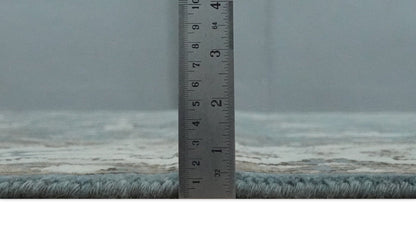 The Rug Decor Area Rug Custom Made Traditional Hand Knotted Blue, Ivory and Brown Oriental Oushak wool Area Rug Custom Made Traditional Hand Knotted Blue, Ivory and Brown Oriental Oushak wool Area Rug