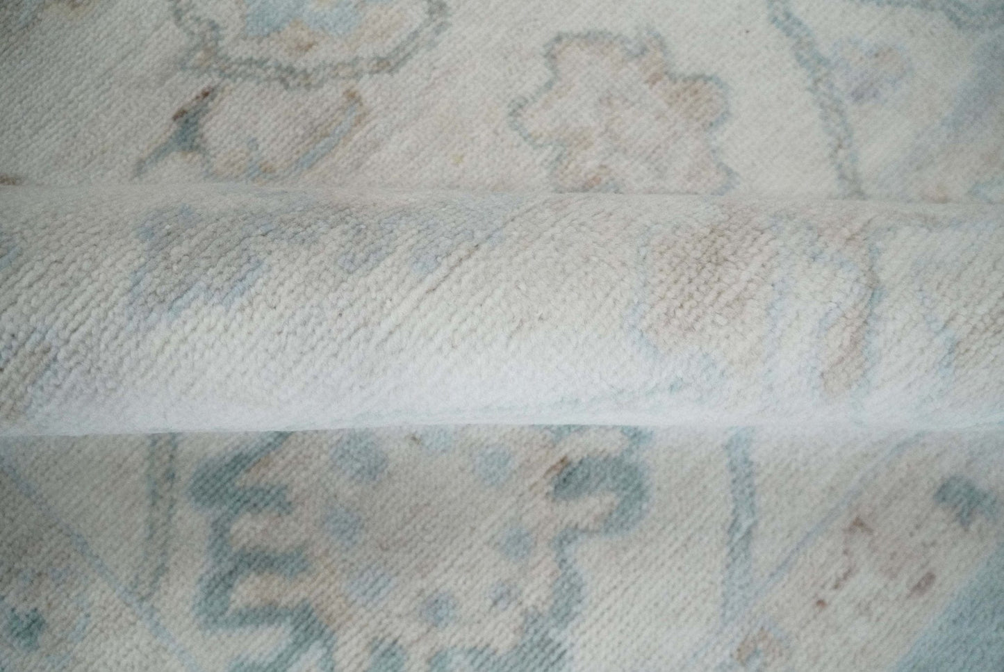 The Rug Decor Area Rug Custom Made Traditional Ivory and Silver Antique Style Oushak Hand knotted Wool Area Rug Custom Made Traditional Ivory and Silver Antique Style Oushak Hand knotted Wool Area Rug