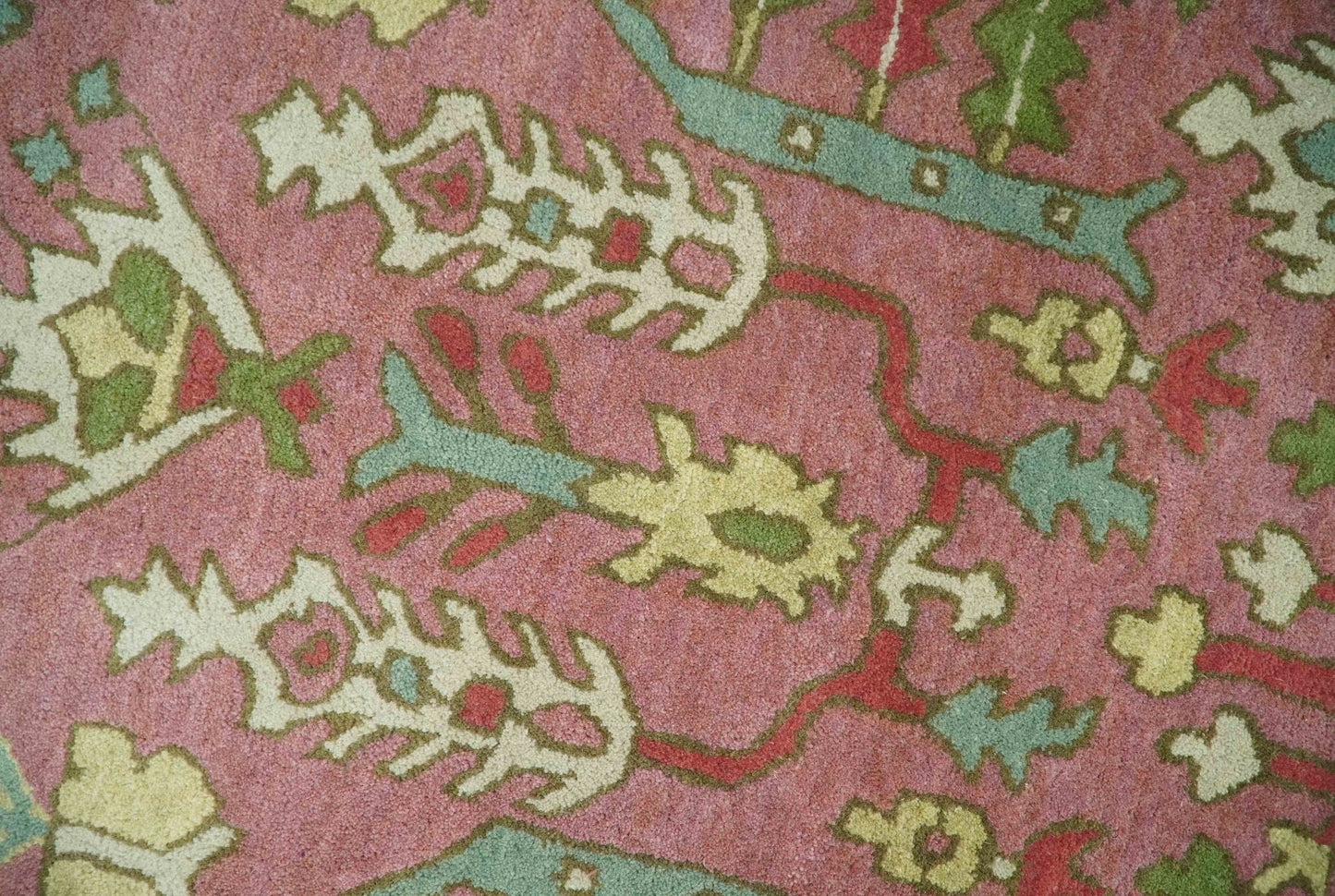 The Rug Decor Area Rug Custom Made Tree of life Traditional Floral Dark Peach, Beige and Green wool Area Rug Custom Made Tree of life Traditional Floral Dark Peach, Beige and Green wool Area Rug