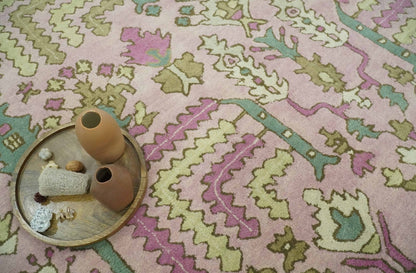 The Rug Decor Area Rug Custom Made Tree of life Traditional Floral Light Purple, Green, Olive and Beige Hand Tufted wool Area Rug Custom Made Tree of life Traditional Floral Light Purple, Green, Olive and Beige Hand Tufted wool Area Rug