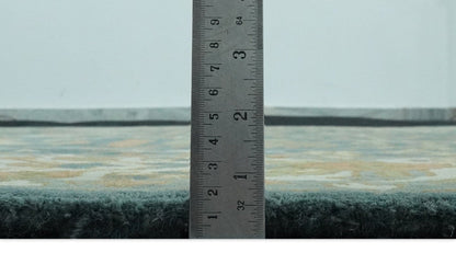 The Rug Decor Area Rug Custom Made Tree of life Traditional Teal, Silver, Green and Dark Peach wool Rug Custom Made Tree of life Traditional Teal, Silver, Green and Dark Peach wool Rug