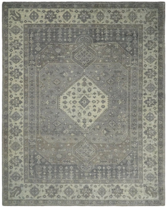 The Rug Decor Area Rug 8x10 Custom Made Vintage Distressed Hand Knotted Serapi Gray and Beige Traditional Antique Area Rug Custom Made Vintage Distressed Hand Knotted Serapi Gray and Beige Traditional Antique Area Rug