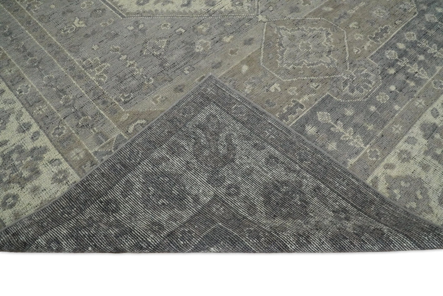 The Rug Decor Area Rug Custom Made Vintage Distressed Hand Knotted Serapi Gray and Beige Traditional Antique Area Rug Custom Made Vintage Distressed Hand Knotted Serapi Gray and Beige Traditional Antique Area Rug