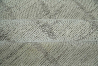 The Rug Decor Area Rug Earthy Modern Stripes Design Custom Made Ivory, Silver and Gray Hand Tufted Rug Earthy Modern Stripes Design Custom Made Ivory, Silver and Gray Hand Tufted Rug