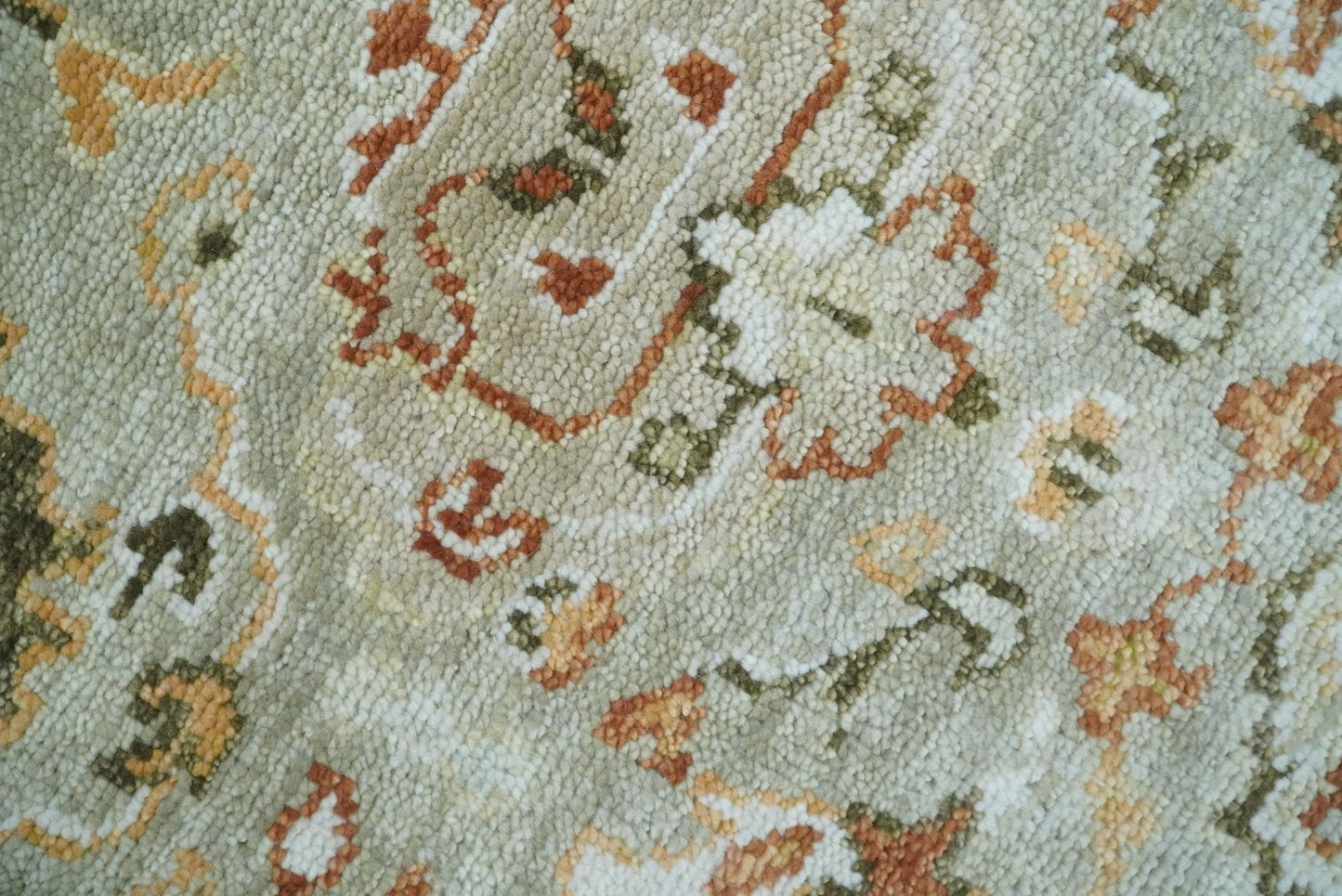 The Rug Decor Area Rug Hand Knotted Antique Peach and Beige Traditional Oushak Custom Made Wool Area Rug Hand Knotted Antique Peach and Beige Traditional Oushak Custom Made Wool Area Rug