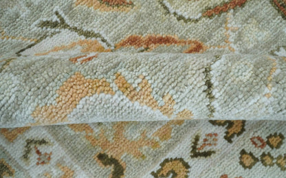 The Rug Decor Area Rug Hand Knotted Antique Peach and Beige Traditional Oushak Custom Made Wool Area Rug Hand Knotted Antique Peach and Beige Traditional Oushak Custom Made Wool Area Rug