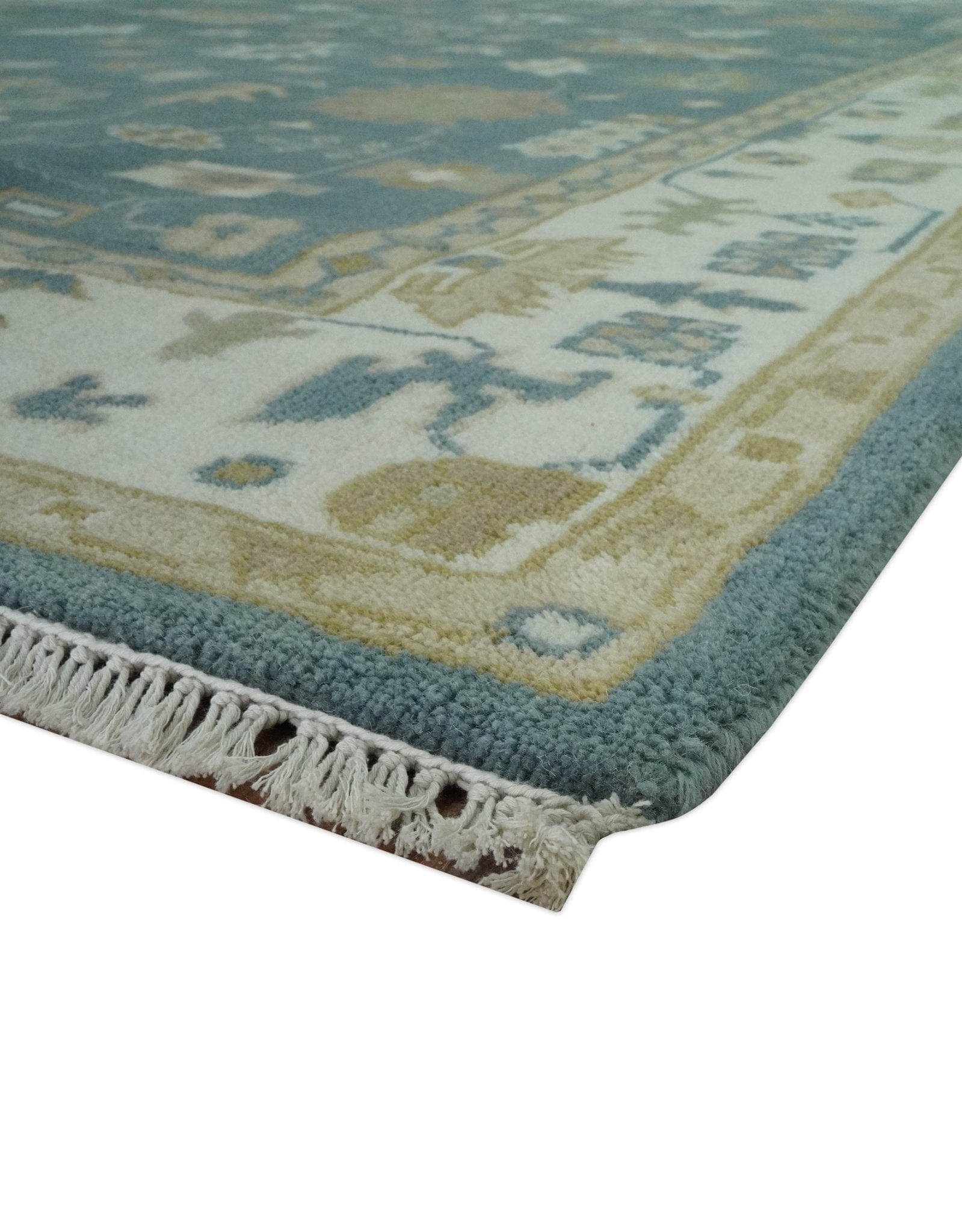 The Rug Decor Area Rug Hand Knotted Gray, Ivory and Beige Traditional Floral Custom Made wool rug Hand Knotted Gray, Ivory and Beige Traditional Floral Custom Made wool rug