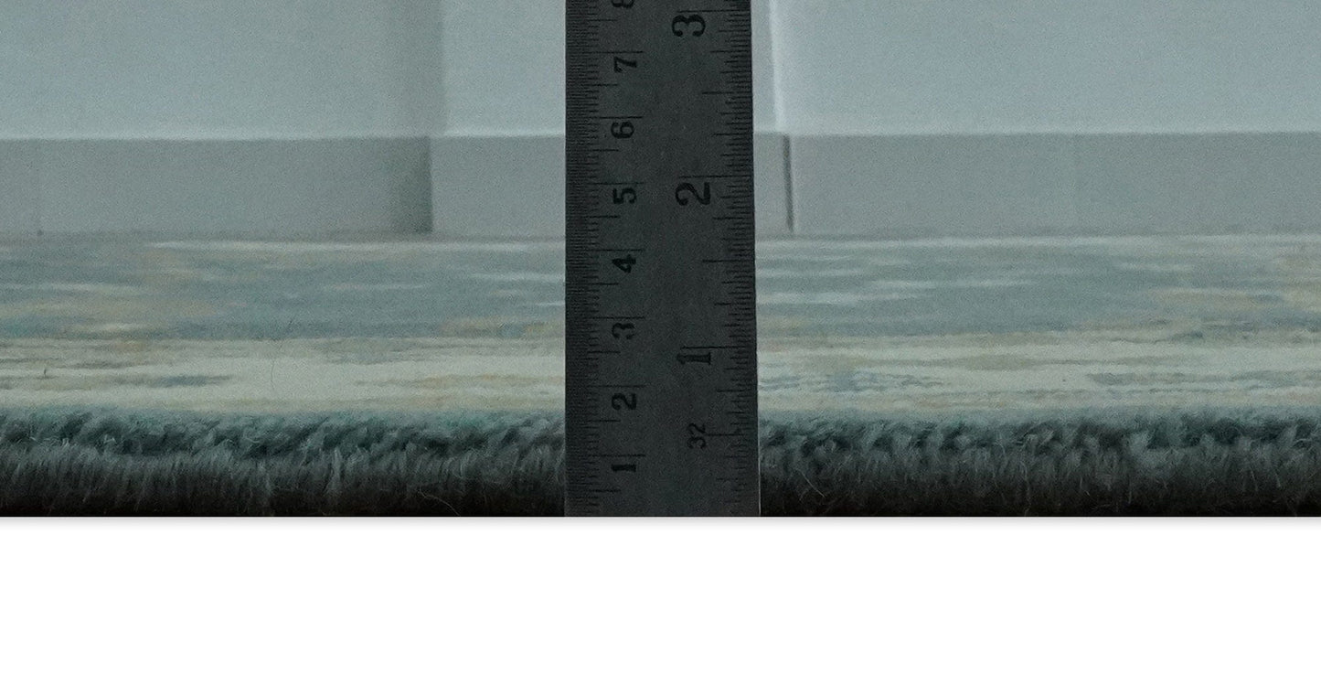 The Rug Decor Area Rug Hand Knotted Gray, Ivory and Beige Traditional Floral Custom Made wool rug Hand Knotted Gray, Ivory and Beige Traditional Floral Custom Made wool rug