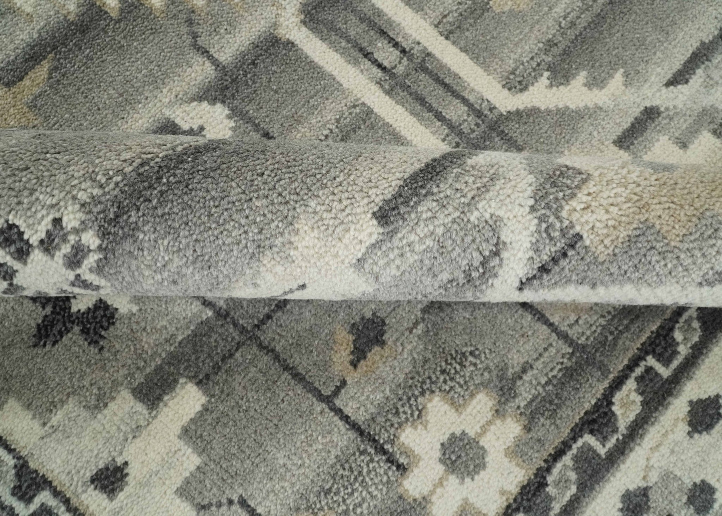 The Rug Decor Area Rug Hand Knotted Ivory and Gray Traditional Tribal Natural Wool Custom Made wool Area Rug, Kids, Living Room and Bedroom Rug Hand Knotted Ivory and Gray Traditional Tribal Natural Wool Custom Made wool Area Rug, Kids, Living Room and Bedroom Rug