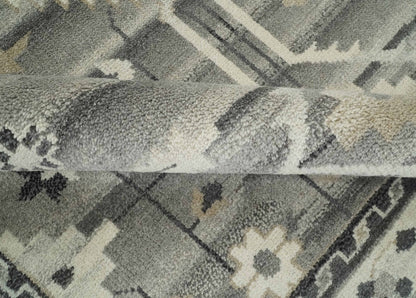 The Rug Decor Area Rug Hand Knotted Ivory and Gray Traditional Tribal Natural Wool Custom Made wool Area Rug, Kids, Living Room and Bedroom Rug Hand Knotted Ivory and Gray Traditional Tribal Natural Wool Custom Made wool Area Rug, Kids, Living Room and Bedroom Rug