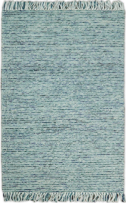 The Rug Decor Area Rug 5x8 Hand Made Blue Woolen Chunky and Soft Area Rug Hand Made Blue Woolen Chunky and Soft Area Rug