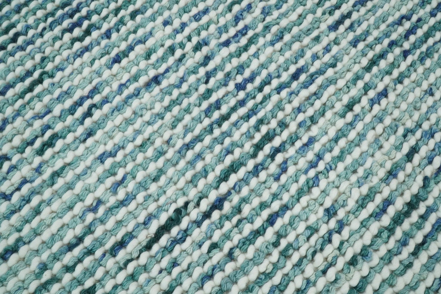 The Rug Decor Area Rug Hand Made Blue Woolen Chunky and Soft Area Rug Hand Made Blue Woolen Chunky and Soft Area Rug