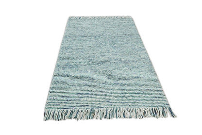 The Rug Decor Area Rug Hand Made Blue Woolen Chunky and Soft Area Rug Hand Made Blue Woolen Chunky and Soft Area Rug