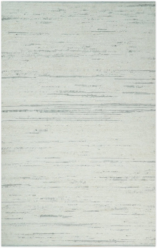 The Rug Decor Area Rug 5x8 Hand Made Woolen Chunky and Soft Ivory and Gray Area Rug Hand Made Woolen Chunky and Soft Ivory and Gray Area Rug