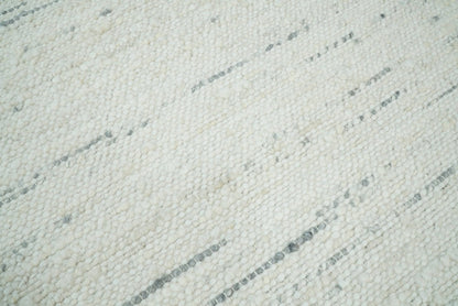 The Rug Decor Area Rug 5x8 Hand Made Woolen Chunky and Soft Ivory and Gray Area Rug Hand Made Woolen Chunky and Soft Ivory and Gray Area Rug