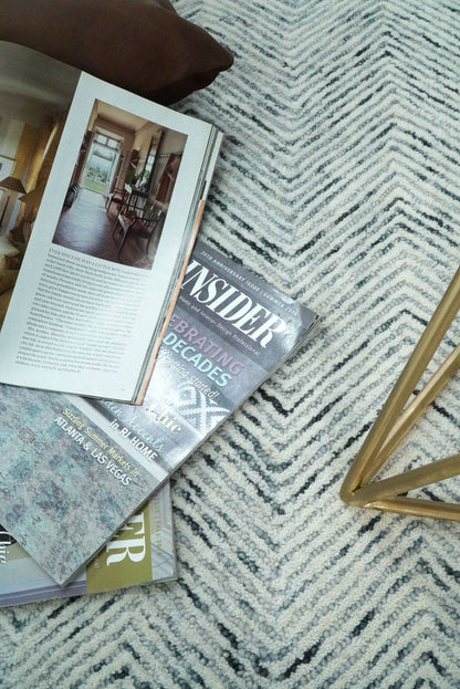 The Rug Decor Area Rug Hand Made Woolen Modern Blue and Ivory Area Rug Hand Made Woolen Modern Blue and Ivory Area Rug