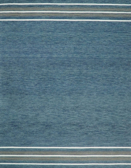 The Rug Decor Area Rug 8x10 Hand Made Woolen Modern Solid Blue Area Rug Hand Made Woolen Modern Solid Blue Area Rug