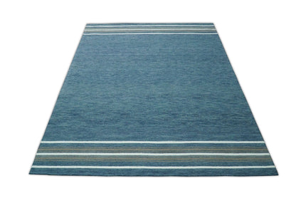 The Rug Decor Area Rug Hand Made Woolen Modern Solid Blue Area Rug Hand Made Woolen Modern Solid Blue Area Rug