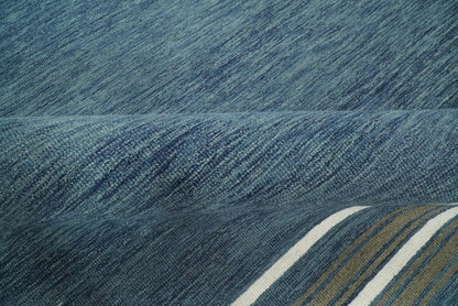 The Rug Decor Area Rug Hand Made Woolen Modern Solid Blue Area Rug Hand Made Woolen Modern Solid Blue Area Rug