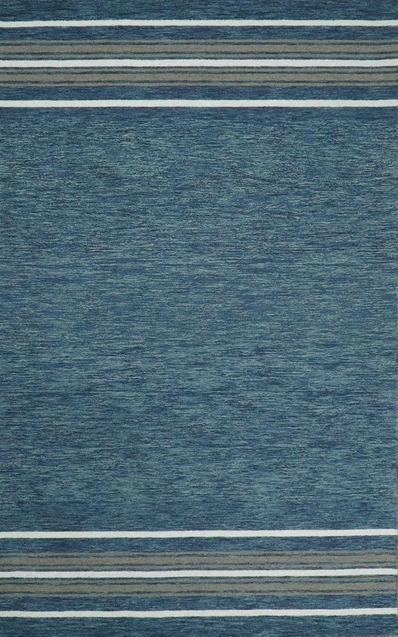 The Rug Decor Area Rug 5x8 Hand Made Woolen Modern Solid Blue Area Rug Hand Made Woolen Modern Solid Blue Area Rug