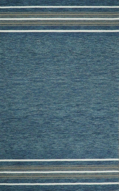 The Rug Decor Area Rug 5x8 Hand Made Woolen Modern Solid Blue Area Rug Hand Made Woolen Modern Solid Blue Area Rug