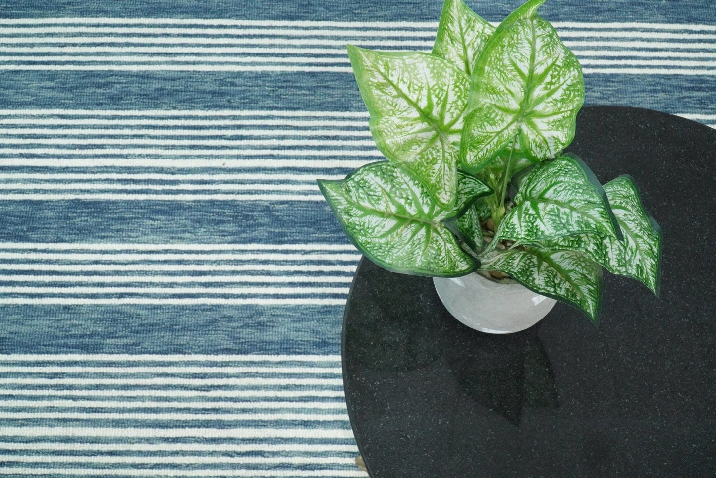 The Rug Decor Area Rug Hand Made Woolen Modern Stripes White and Blue Area Rug Hand Made Woolen Modern Stripes White and Blue Area Rug