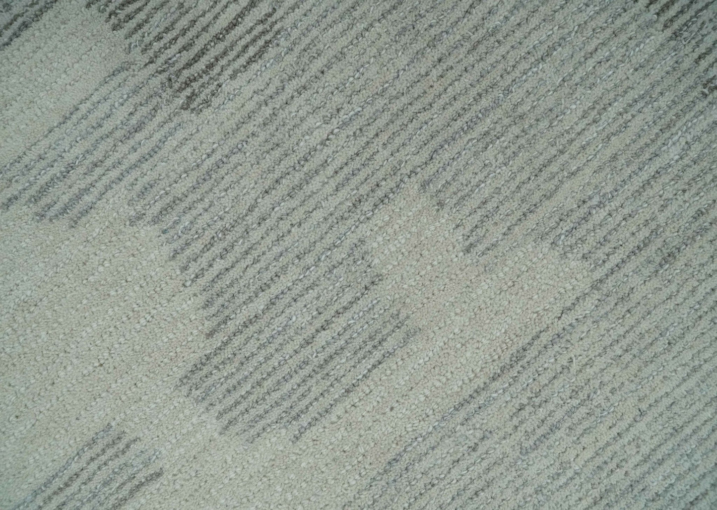 The Rug Decor Area Rug Hand Tufted Ivory, Silver and Blue Modern Abstract Custom Made wool Rug Hand Tufted Ivory, Silver and Blue Modern Abstract Custom Made wool Rug