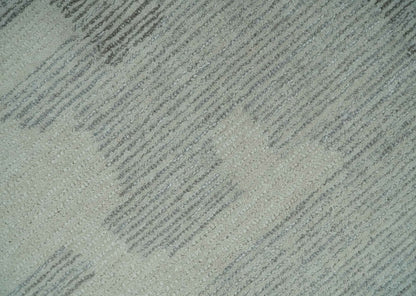 The Rug Decor Area Rug Hand Tufted Ivory, Silver and Blue Modern Abstract Custom Made wool Rug Hand Tufted Ivory, Silver and Blue Modern Abstract Custom Made wool Rug