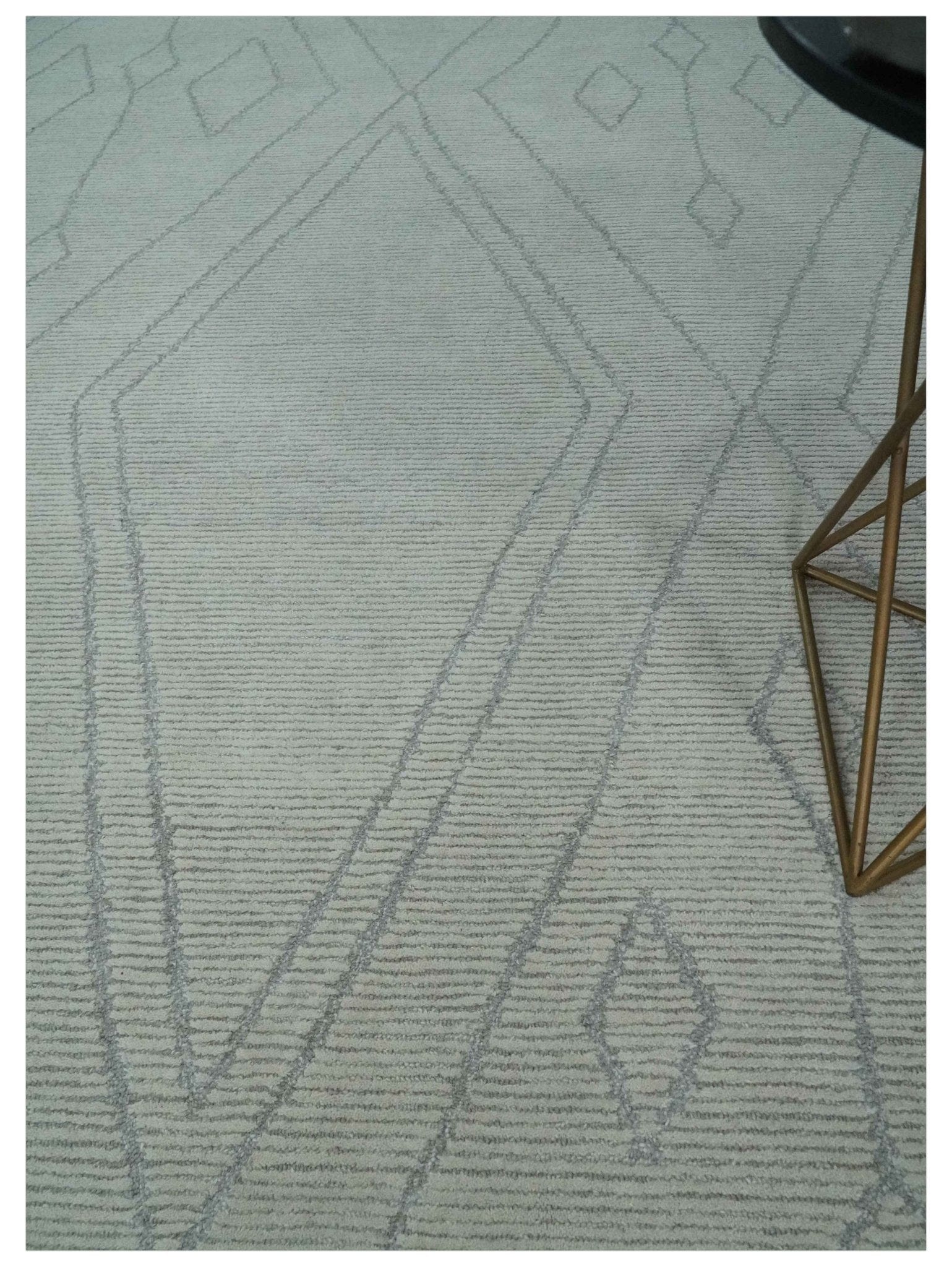 The Rug Decor Area Rug Hand Tufted Ivory Traditional Geometrical Moroccan Design Custom Made Rug Hand Tufted Ivory Traditional Geometrical Moroccan Design Custom Made Rug