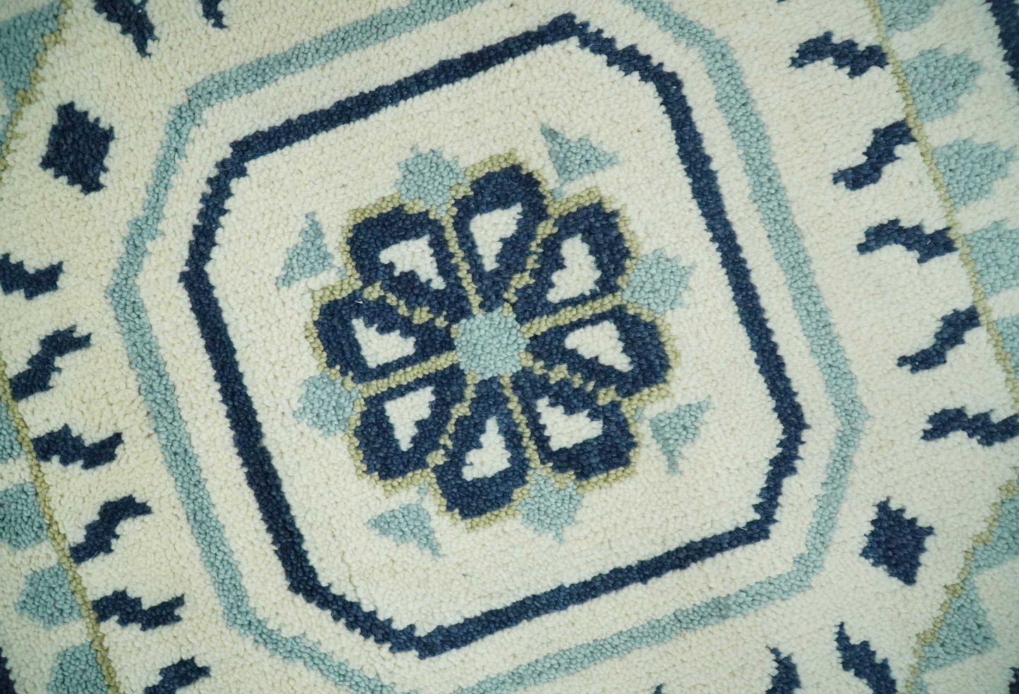 The Rug Decor Area Rug Ivory, Blue and Olive Traditional Mamluk design Custom Made wool area Rug Ivory, Blue and Olive Traditional Mamluk design Custom Made wool area Rug