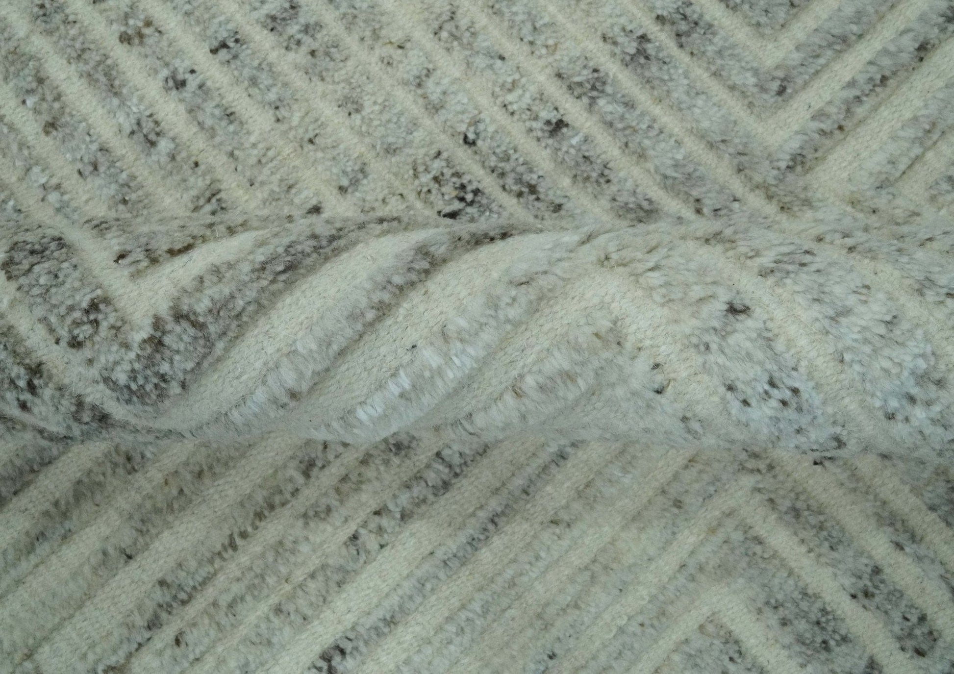 The Rug Decor Area Rug Ivory, Silver and Charcoal Modern Geometrical Puzzle Design hand knotted Custom Made wool Area Rug Ivory, Silver and Charcoal Modern Geometrical Puzzle Design hand knotted Custom Made wool Area Rug